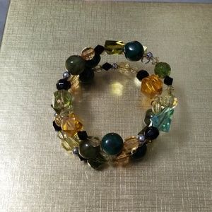 Green beads bracelet